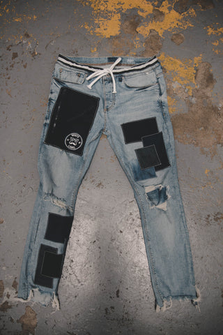 Denim on Denim Patchwork jeans