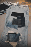 Denim on Denim Patchwork jeans